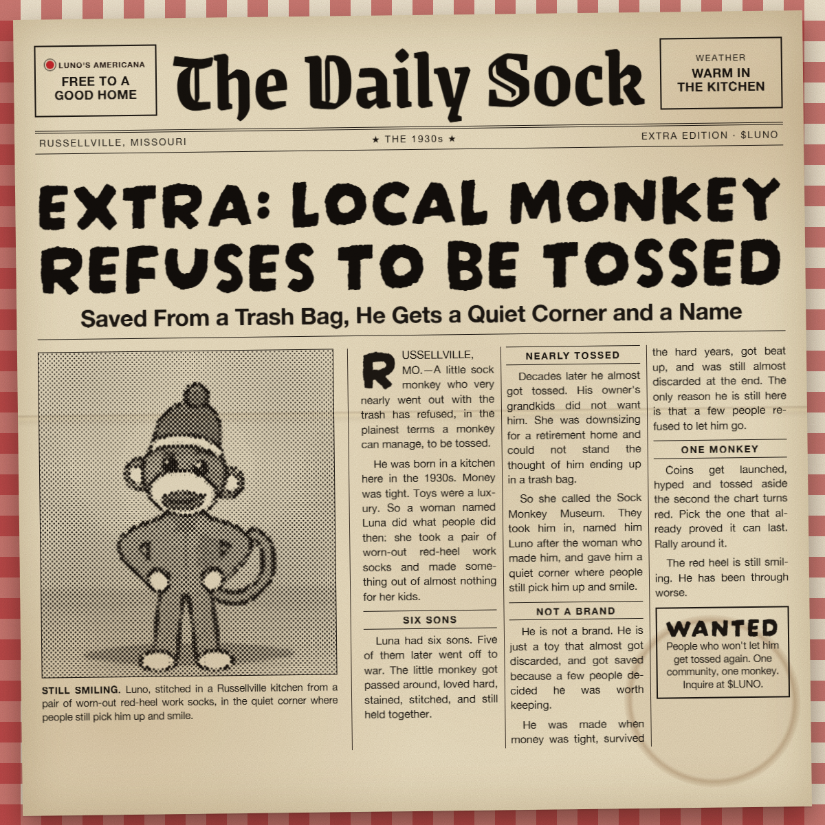 The Daily Sock newspaper